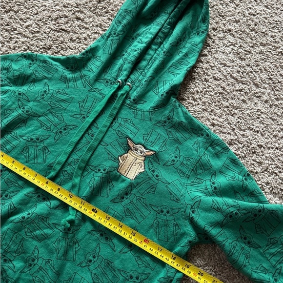 Star Wars Baby Yoda Green Hoodie Size Youth M (7-9) - Picture 4 of 5